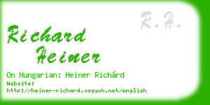 richard heiner business card